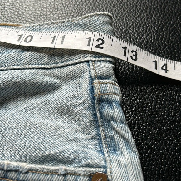 Agolde Riley High Rise Straight Crop in Blitz Button Fly Light Wash Sz 24 - Picture 14 of 16